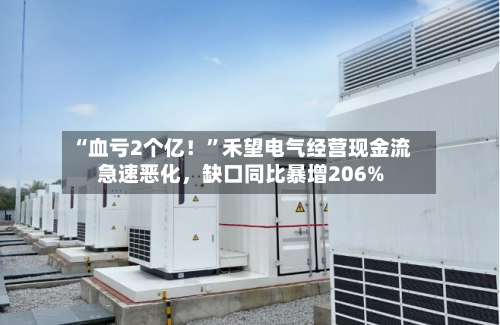 “血亏2个亿！”禾望电气经营现金流急速恶化，缺口同比暴增206%-第3张图片
