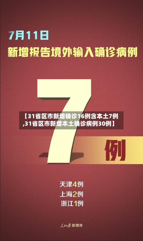 【31省区市新增确诊16例含本土7例,31省区市新增本土确诊病例30例】