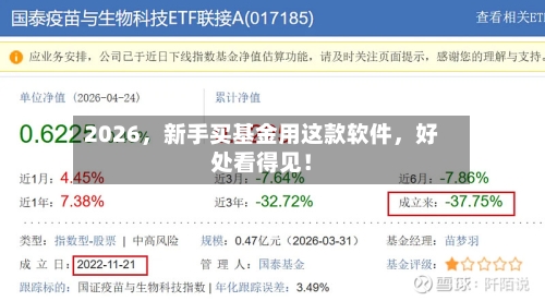 2026，新手买基金用这款软件	，好处看得见！-第2张图片