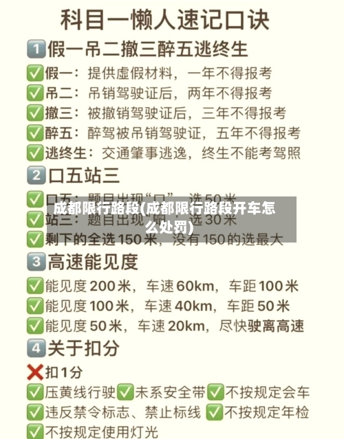 成都限行路段(成都限行路段开车怎么处罚)-第2张图片