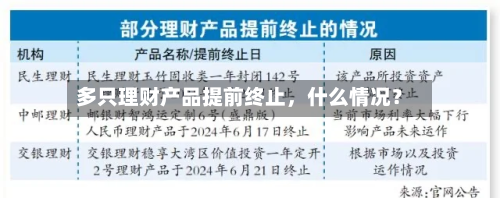 多只理财产品提前终止	，什么情况？-第3张图片