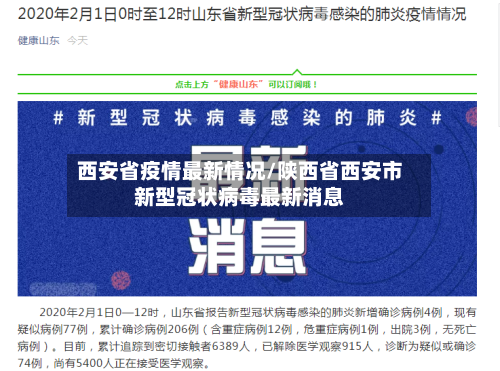 西安省疫情最新情况/陕西省西安市新型冠状病毒最新消息
