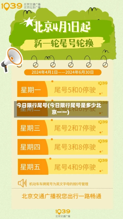 今日限行尾号(今日限行尾号是多少北京一一)-第3张图片