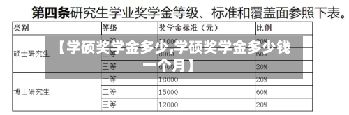 【学硕奖学金多少,学硕奖学金多少钱一个月】