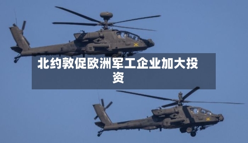 北约敦促欧洲军工企业加大投资