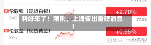 利好来了！刚刚，上海传出重磅消息！