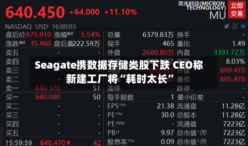 Seagate携数据存储类股下跌 CEO称新建工厂将“耗时太长”-第3张图片