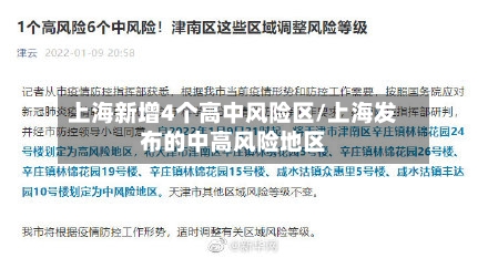 上海新增4个高中风险区/上海发布的中高风险地区-第2张图片
