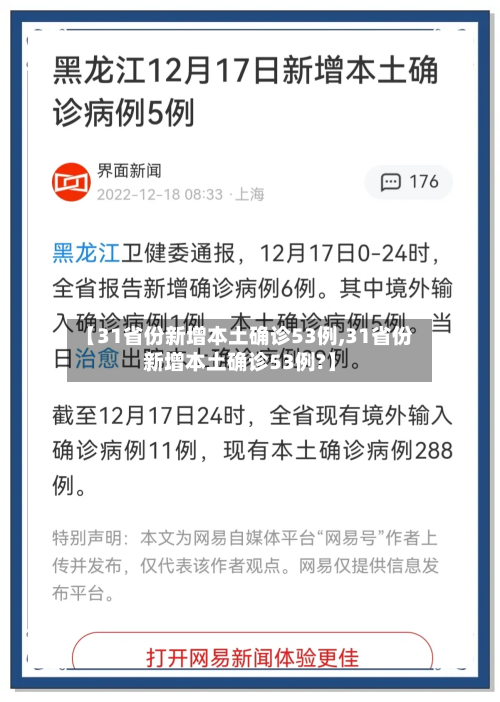 【31省份新增本土确诊53例,31省份新增本土确诊53例?】