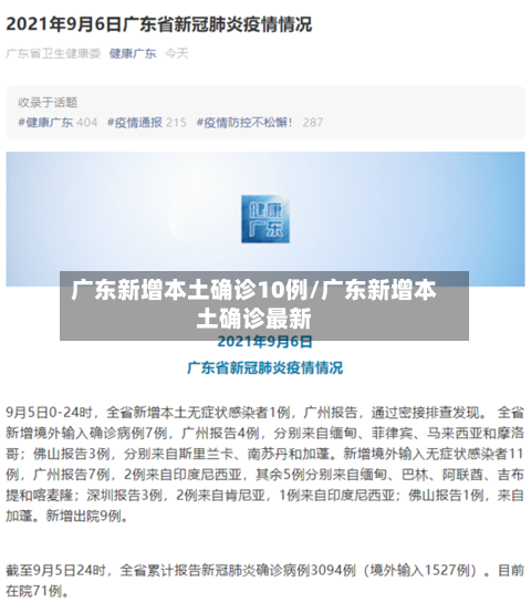 广东新增本土确诊10例/广东新增本土确诊最新