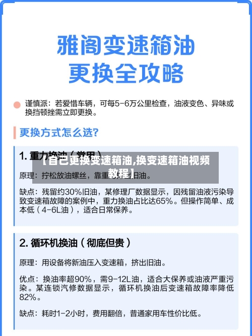 【自己更换变速箱油,换变速箱油视频教程】-第3张图片
