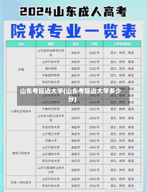 山东考延边大学(山东考延边大学多少分)