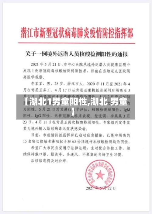 【湖北1男童阳性,湖北 男童】