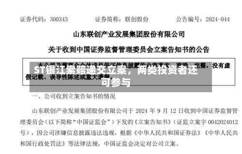 ST银江索赔递交立案	，两类投资者还可参与-第2张图片