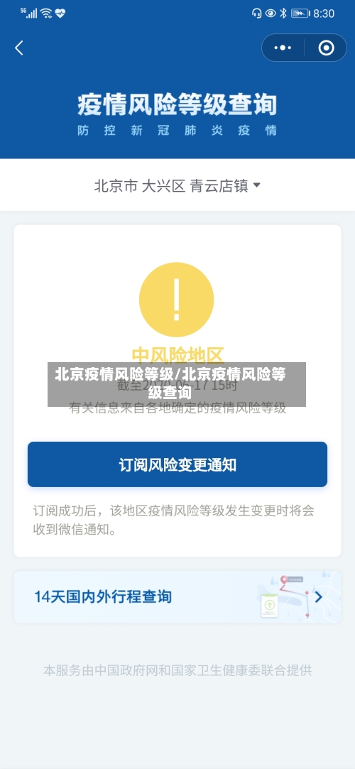 北京疫情风险等级/北京疫情风险等级查询